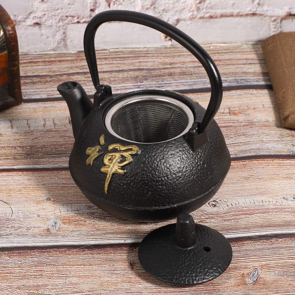 Garosa Japanese Cast Iron Teapot, Tetsubin Tea Kettle, 0.3L Stovetop Boiler, Traditional Zen Style
