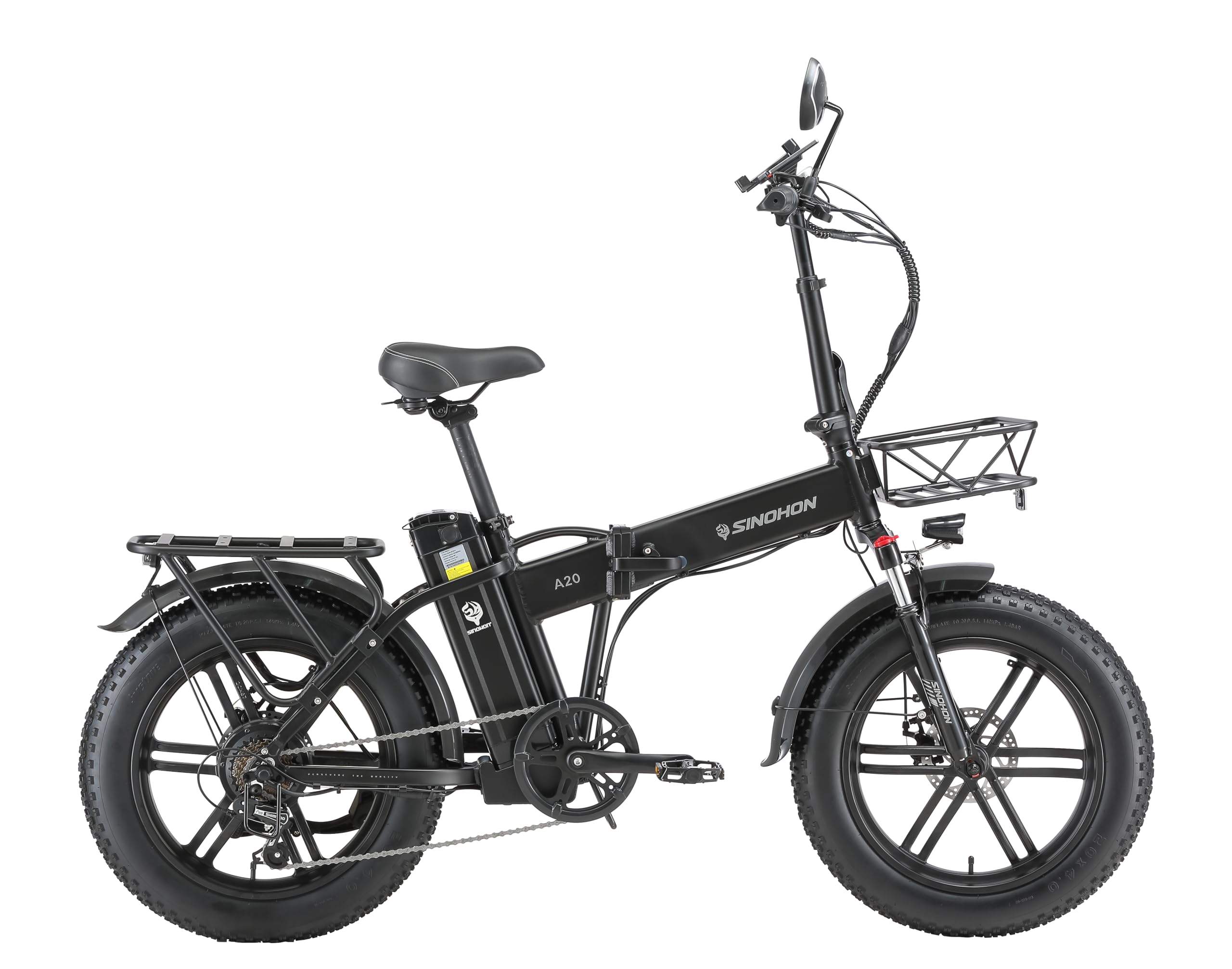 A20 Bicicleta Eléctrica Plegable 20 Pulgadas para Adultos - Motor 250W, Batería 48V 18Ah Extraíble, hasta 100km Autonomía, 7 Velocidades - Bicicleta Urbana Duradera para Ciudad