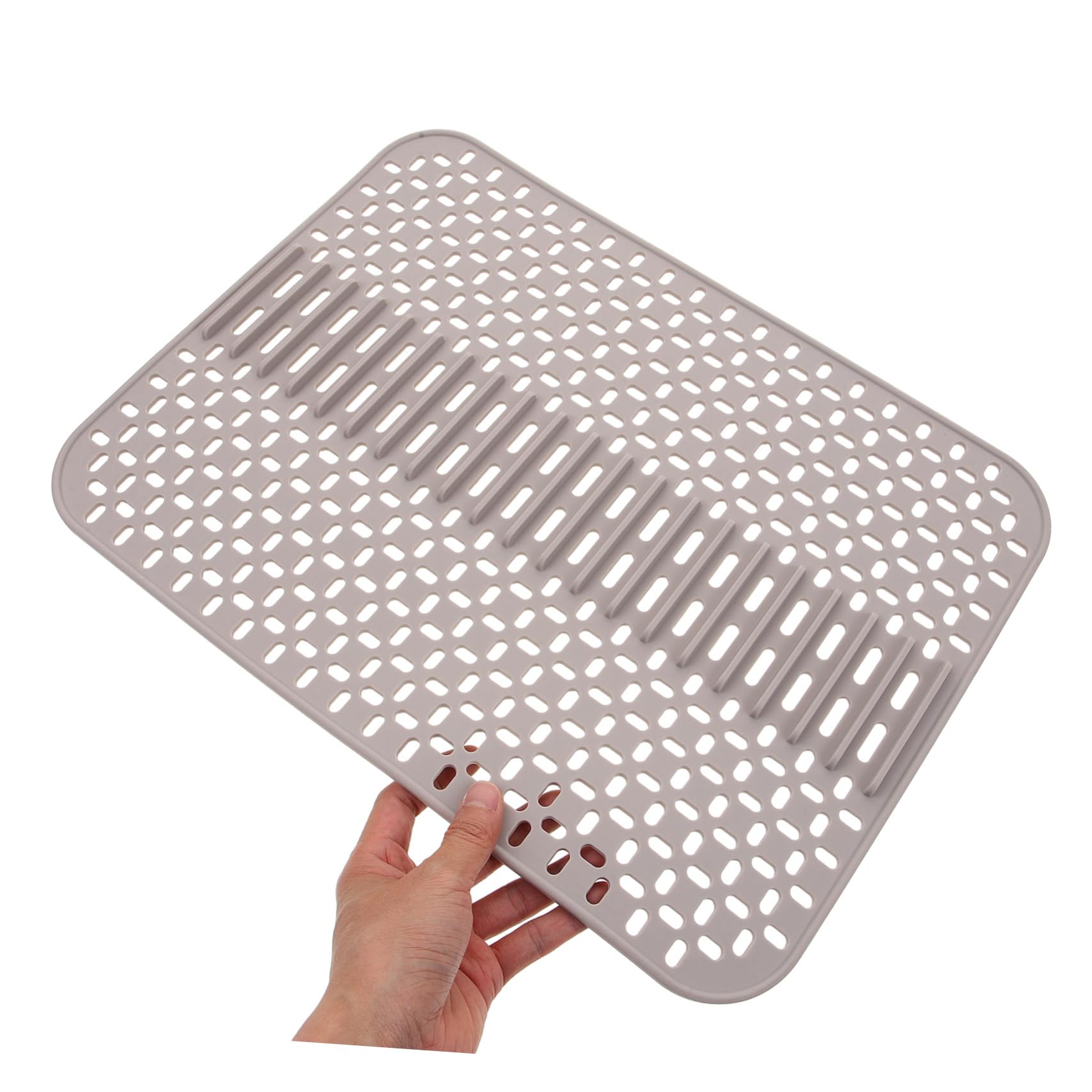 Silicone Tappetino Drenante e Resistente All’usura, Protezione Antiscivolo per Lavello Cucina, per Tazze e Ciotole