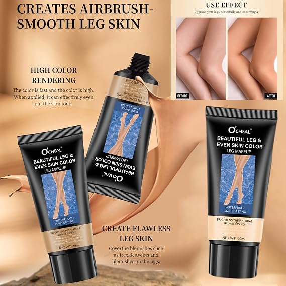 2 PCS Leg and Body Makeup Foundation, Body Coverage Tattoo Scar Concealer