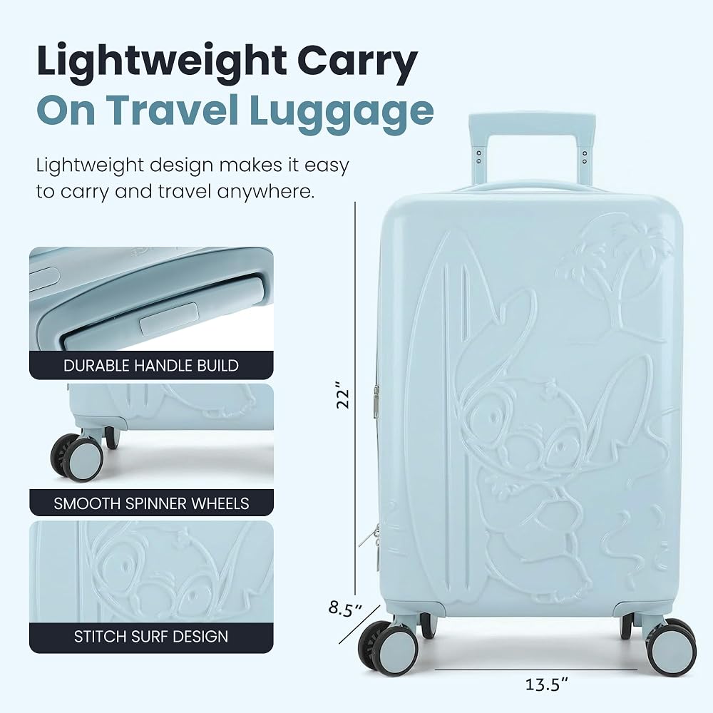 Amazon.com | Disney Stitch With Surfboard Light Blue 22