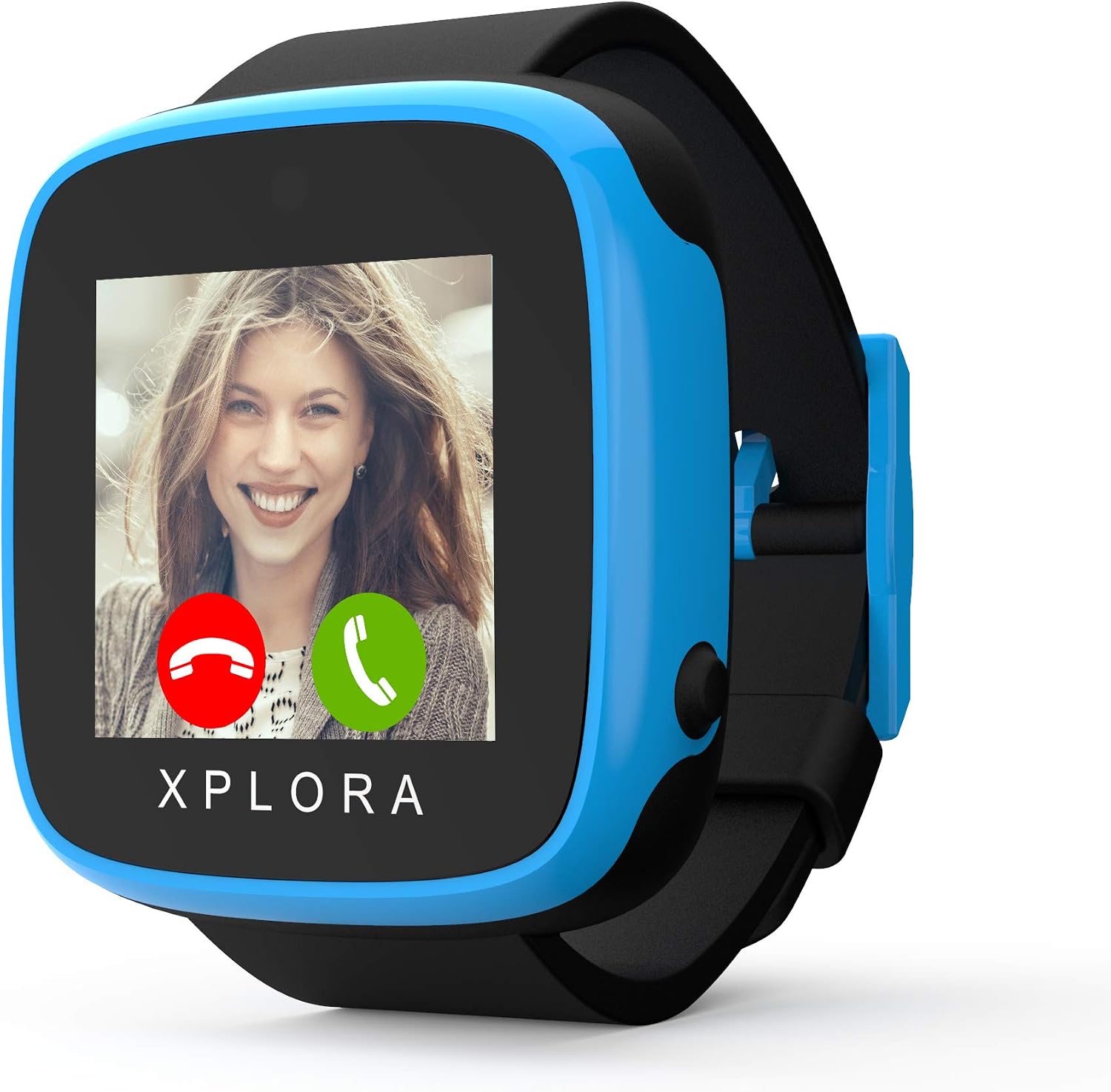XPLORA GO - Teléfono reloj para niños (SIM no incluida) - Llamadas,  mensajes, modo colegio, botón SOS, localizador GPS, cámara y podómetro -  Incluye 2 años de garantía (Negro y Azul) : Amazon.es: Electrónica