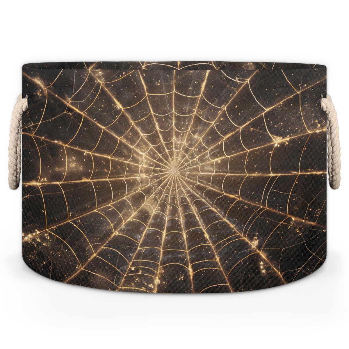 Large Round Laundry Basket Spider Web Abstract Modern Toy Organizers and Storage for Girls Canvas Collapsible Blanket Storage Basket Laundry Hamper Gift Baskets Bedroom Clothes Children Nursery