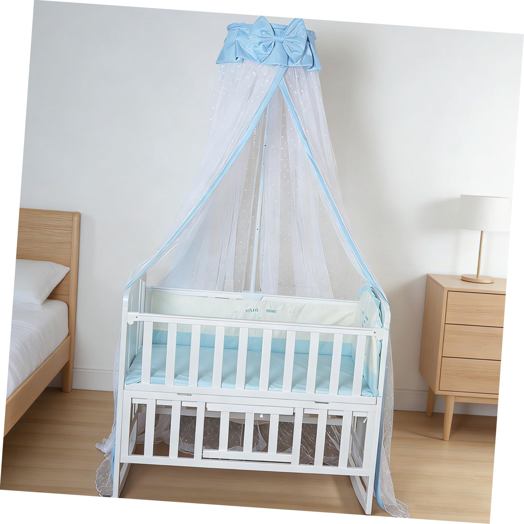 Abaodam Moustiquaire Protection Complète avec Fixation Clip pour Lit Bébé Tissu Respirant et Structure en Acier et Confortable pour Sommeil Paisible
