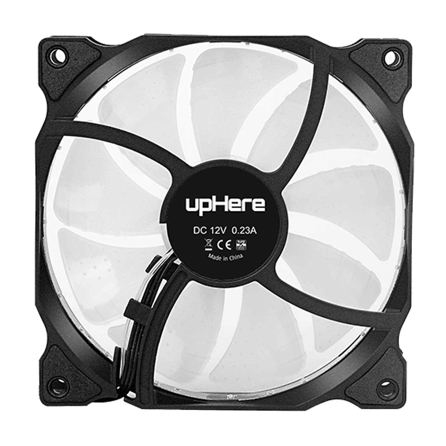 uphere 3-Pack Long Life Computer Case Fan 120mm Cooling Case Fan for Computer Cases Cooling 15LED Red,15R3-3 : Electronics