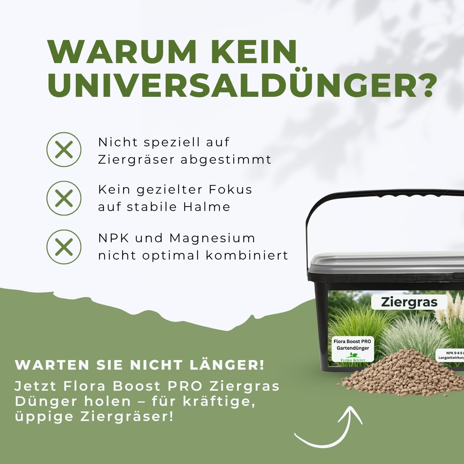 Flora Boost PRO Ziergras Dünger Langzeitwirkung 5 kg