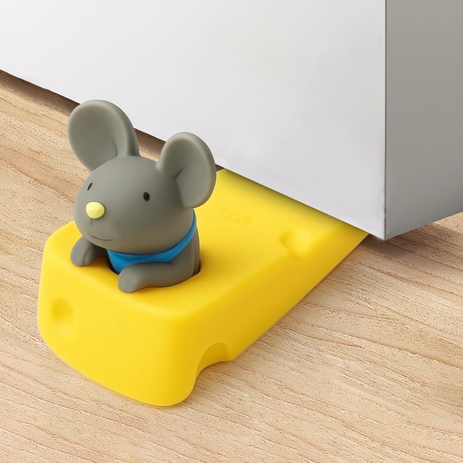 DomeStar Cute Dog Door Stopper, Shiba Inu Door Stop Decorative Animal Doorstop Wedge for Home and Office, Brown: Mouse Gray