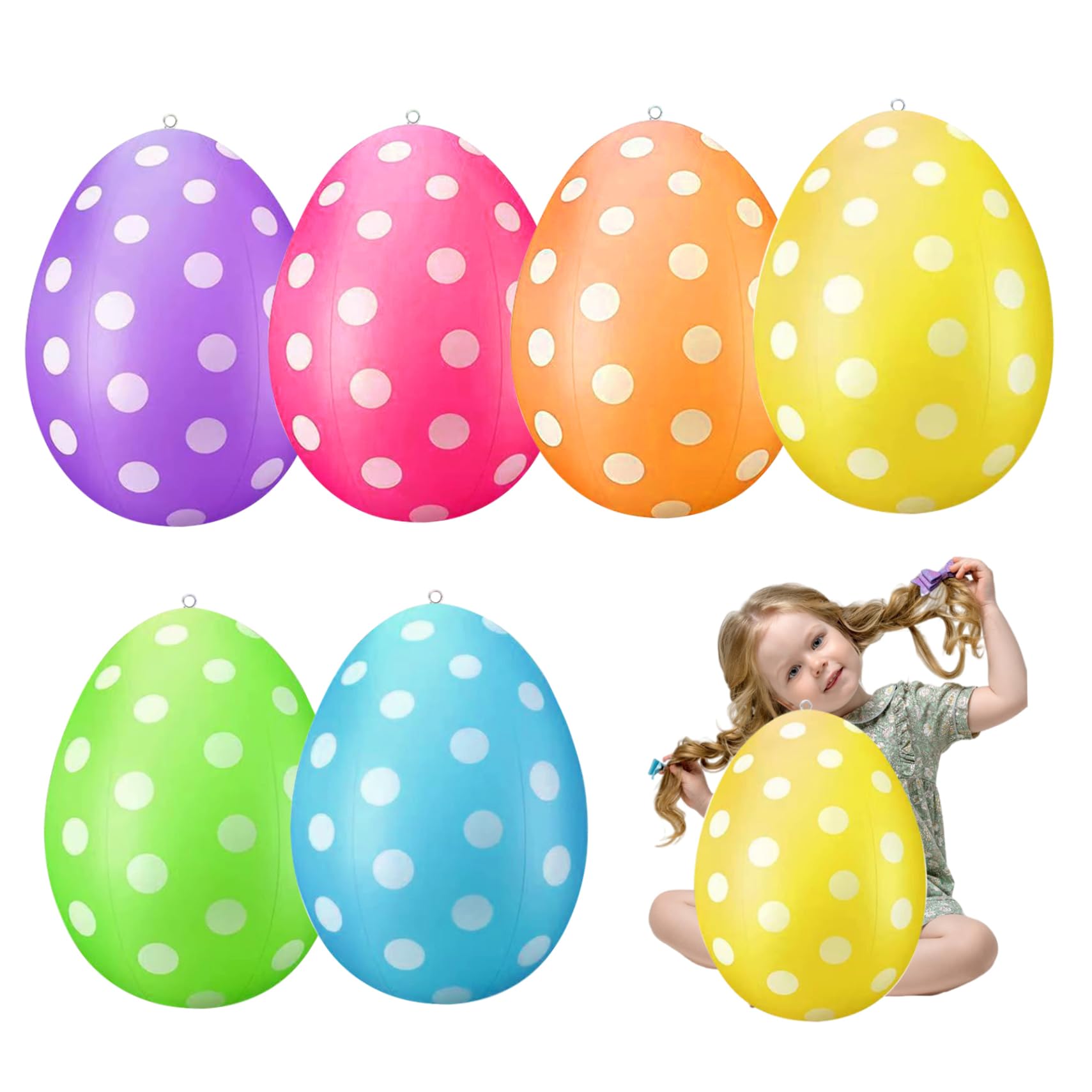 Oeufs de Pâques gonflables 16 pouces pour animer votre grande chasse aux oeufs en famille