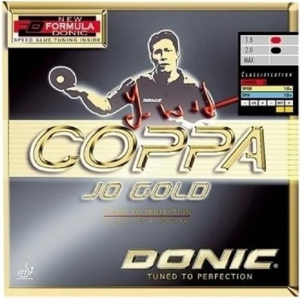 Donic Coppa Jo Gold Table Tennis Rubber -Red