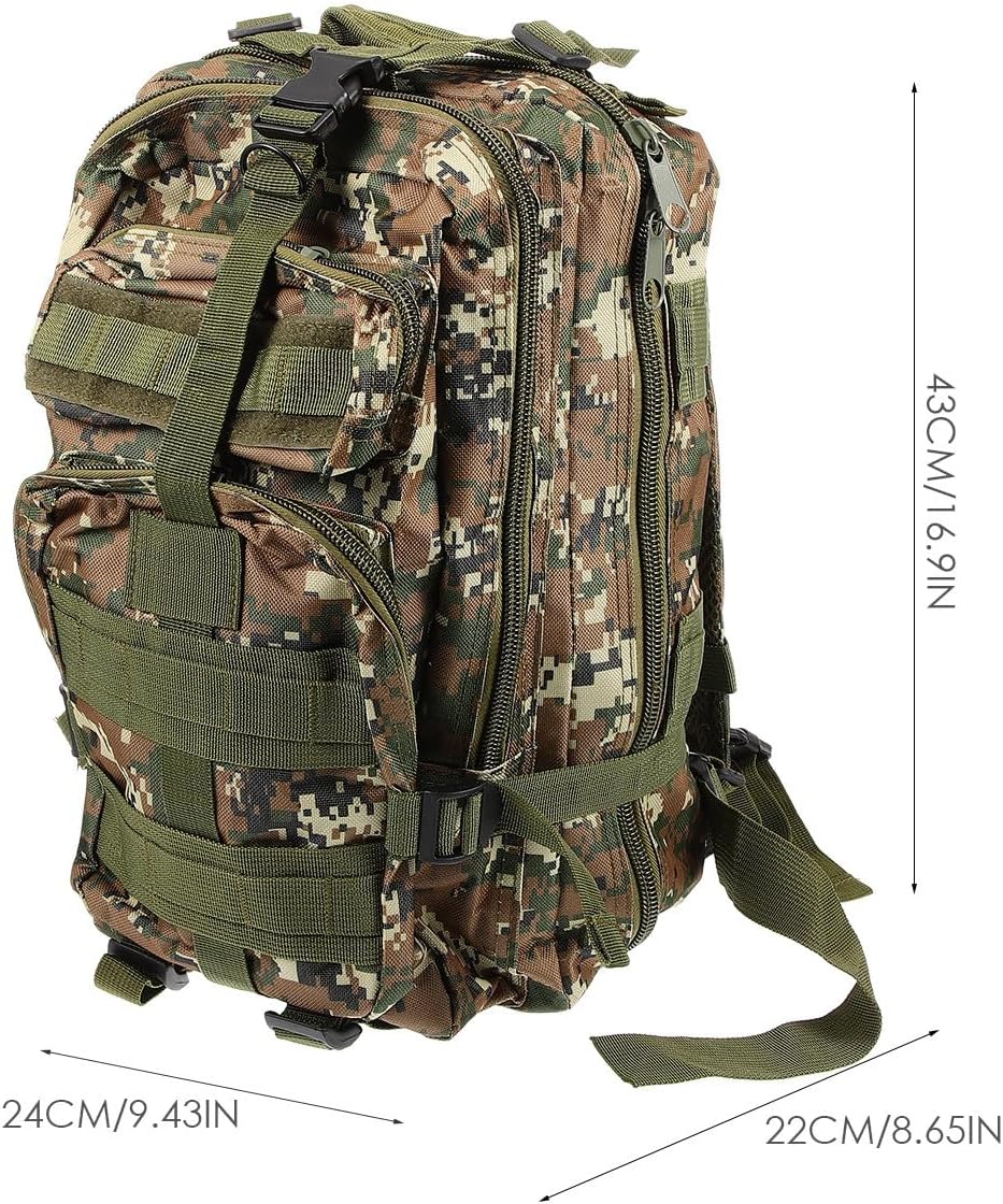MAGICLULU Outdoor Tactical Backpack 3p Large Capacity Equipment Bag Jungle Digital Camouflage for Camping Hiking and Survival Gear Storage image 2