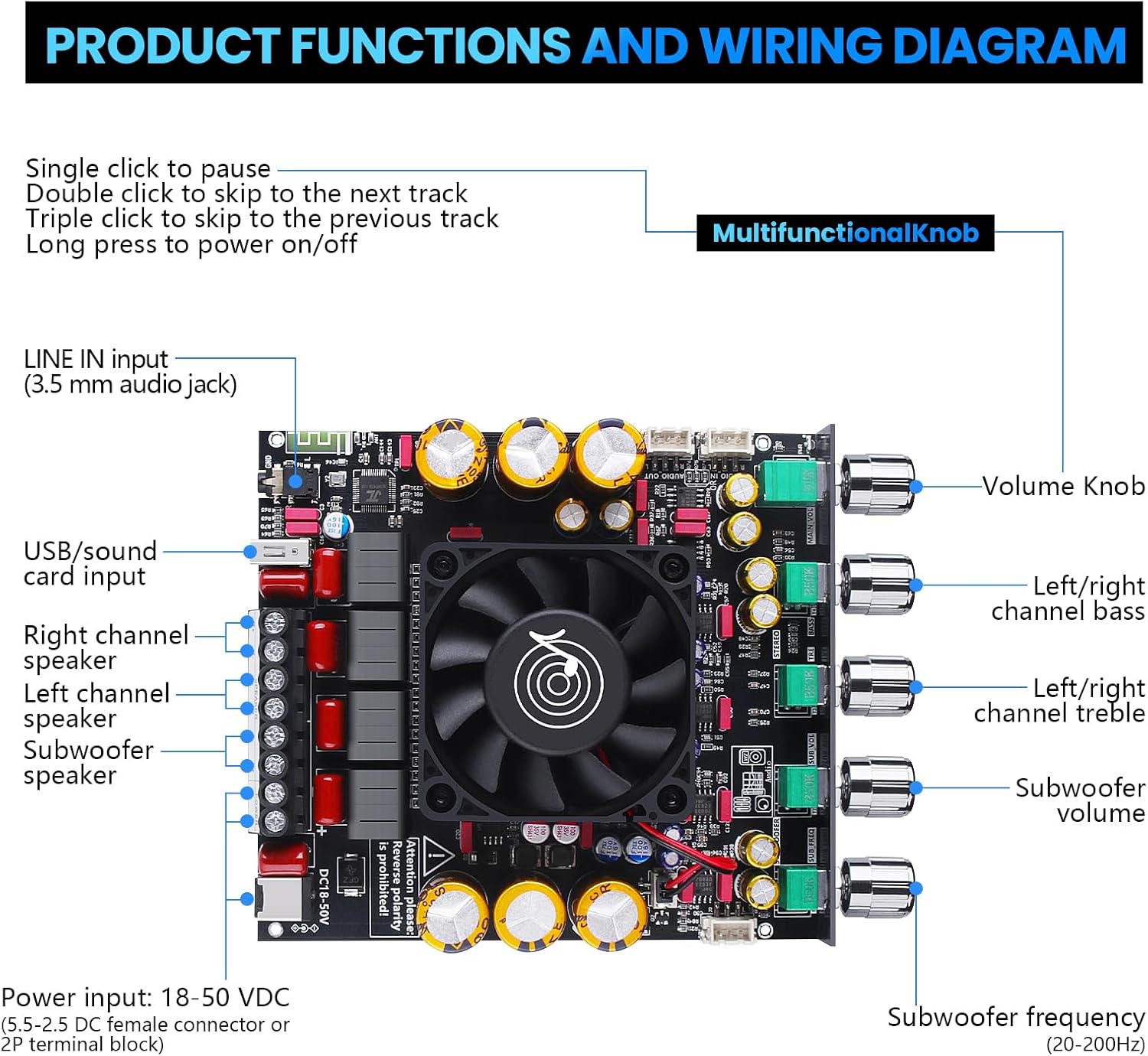 ZK-AS21P Amplifier Board Internal Components