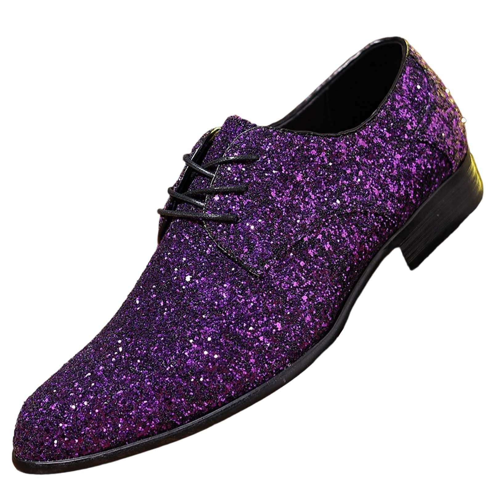 Elegant Lace Up Loafer Style Shiny Design Business Formal Shoes