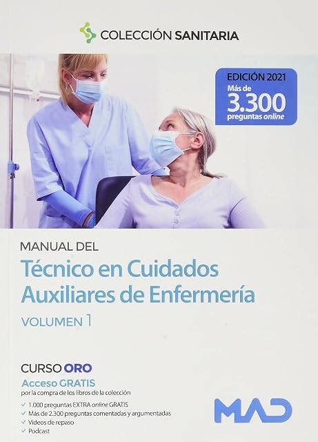 Portada de Manual del Técnico en Cuidados Auxiliares de Enfermería. Temario volumen 1