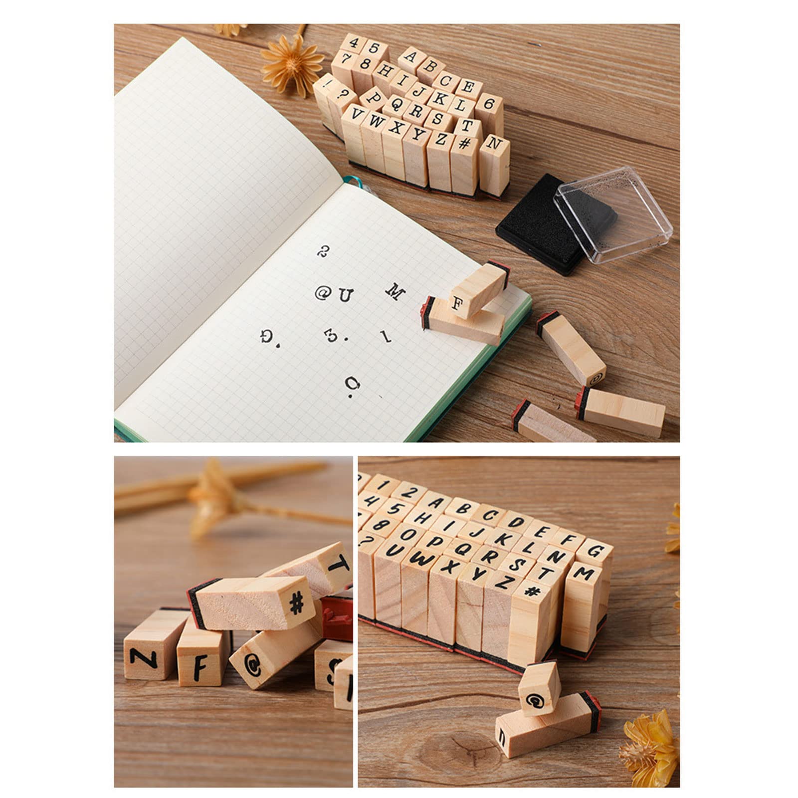 Set 12 Timbri Numerici In Legno E Gomma - Per Fai Da Te, Scrapbooking E Decorazioni - Foto 3