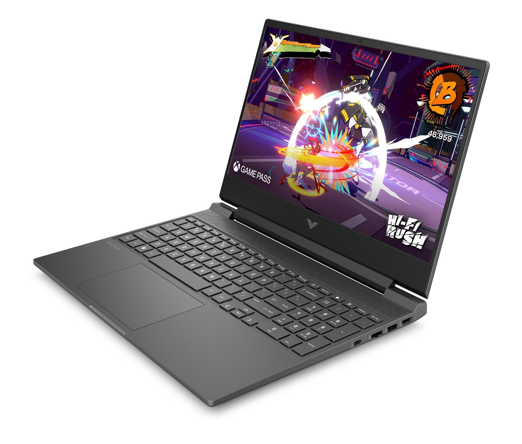 HP Victus 15-fa2000sl, Notebook, Intel Core Ultra 7 240H, 16GB RAM, 1TB SSD, Display 15.6 FHD IPS 144Hz, Antiriflesso, NVIDIA RTX 5060 8GB, 3 Mesi di PC Game Pass Inclusi, Windows 11, Grigio