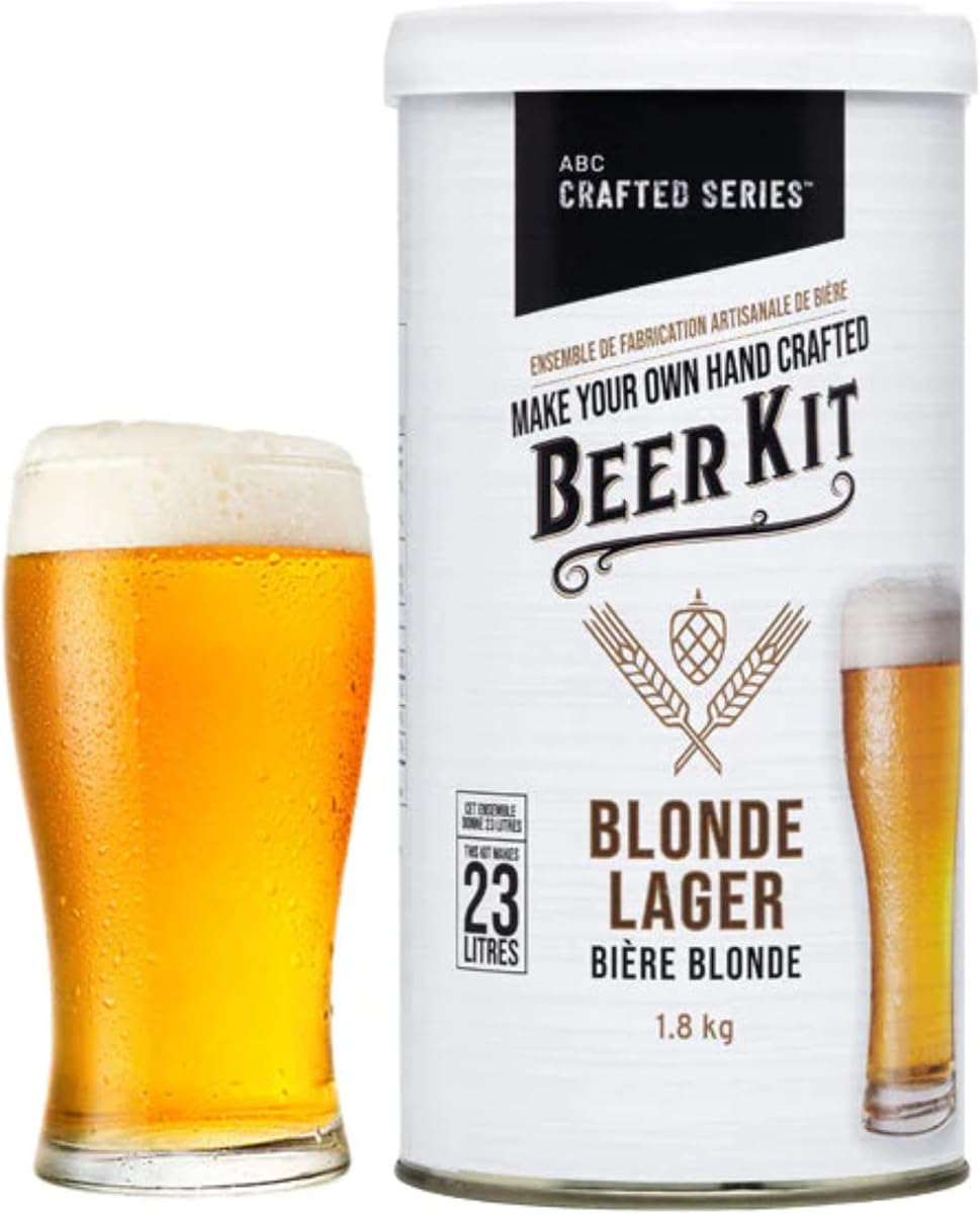 Kit para hacer cerveza de la serie ABC Crafted | Cerveza Rubia | Rinde 40 pintas | Poder