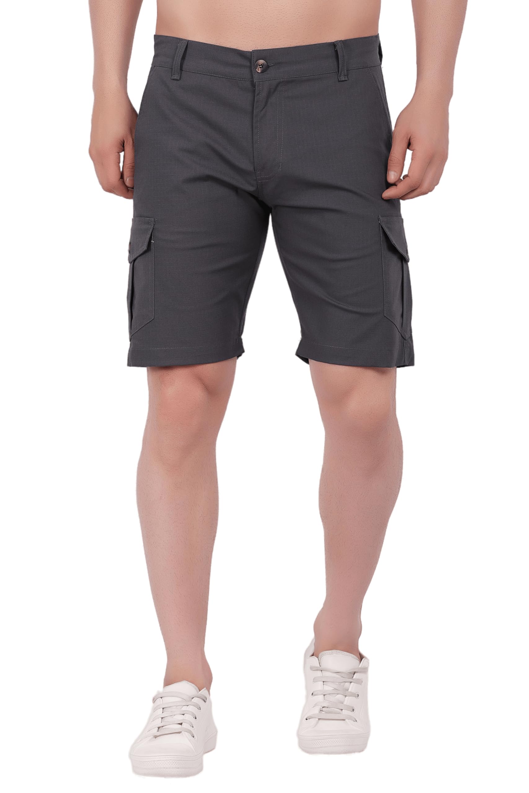 Man's Cross Pocket Cargo Shorts (Black, Army Green, Olive Green, Dark Grey, Light Grey)-image-16