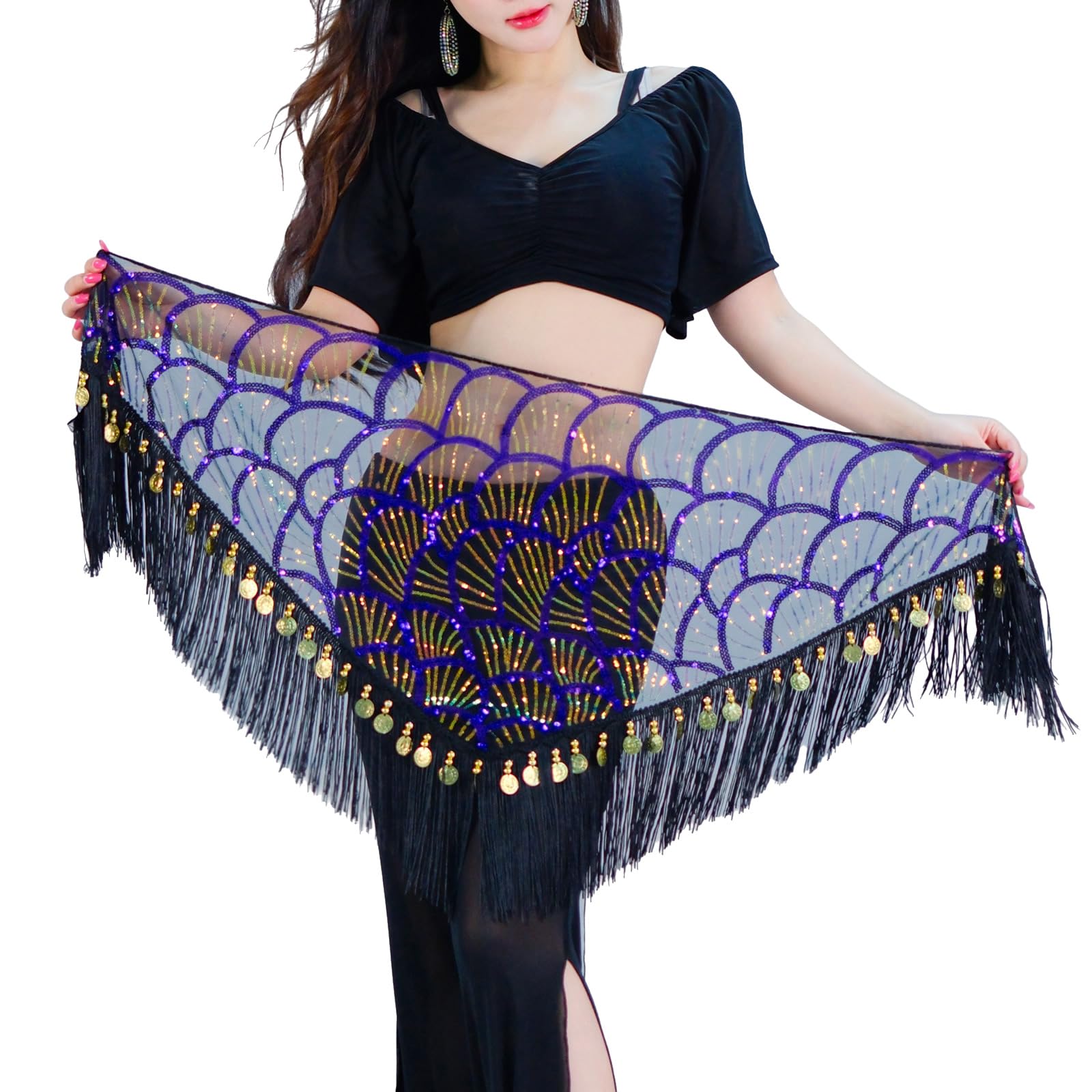 Ceinture dynamique à franges pour mouvements de danse fluides