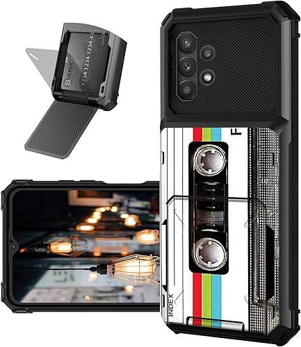 Miniatura 36 de Funda tipo cartera para Samsung Galaxy A32 5G con ranura para tarjetero, funda con tapa híbrida de doble capa, resistente, a prueba de golpes, funda