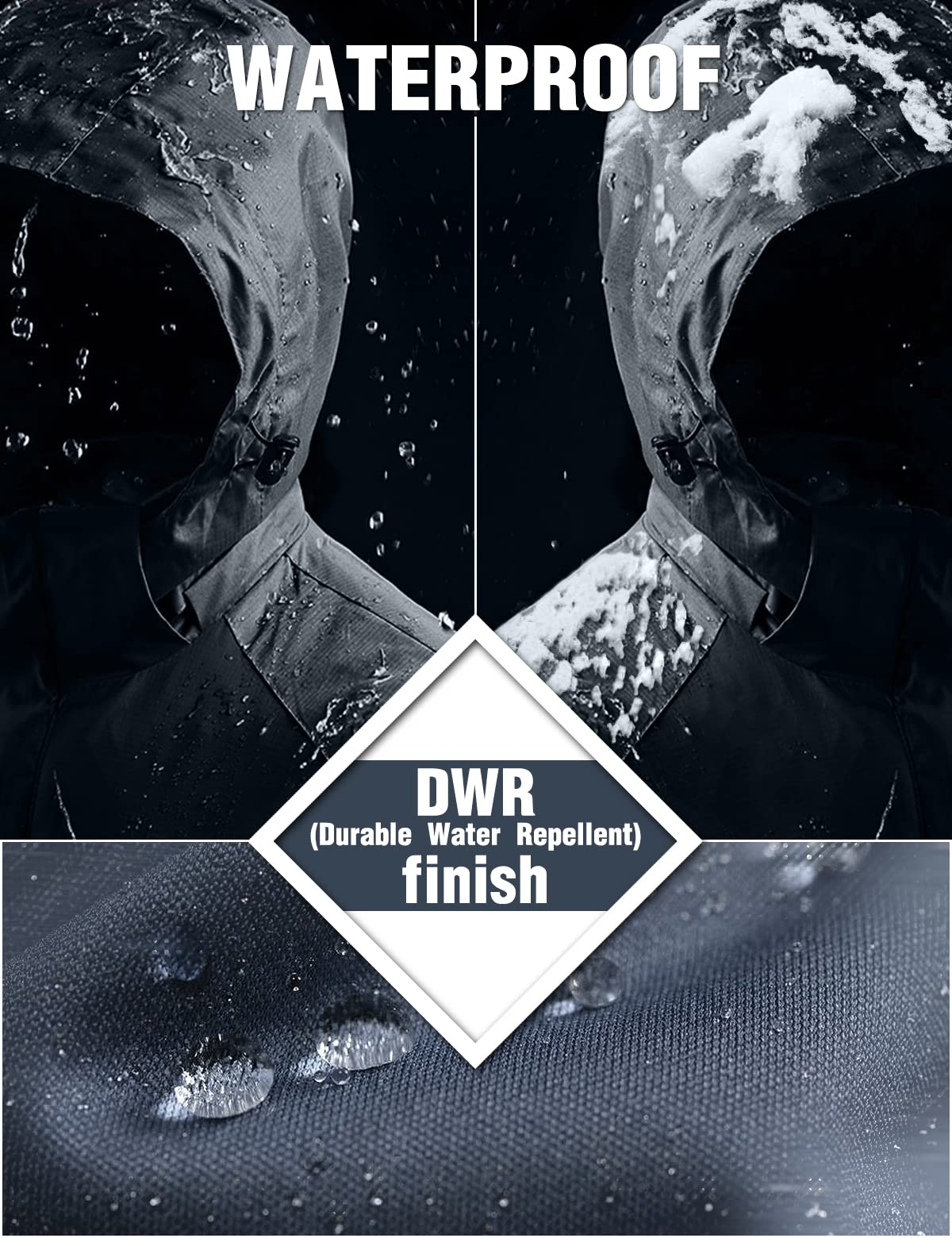 GEMYSE Donna Giacca da Sci impermeabile montagna Giacche Pile invernale antivento Cappotto con Cappuccio