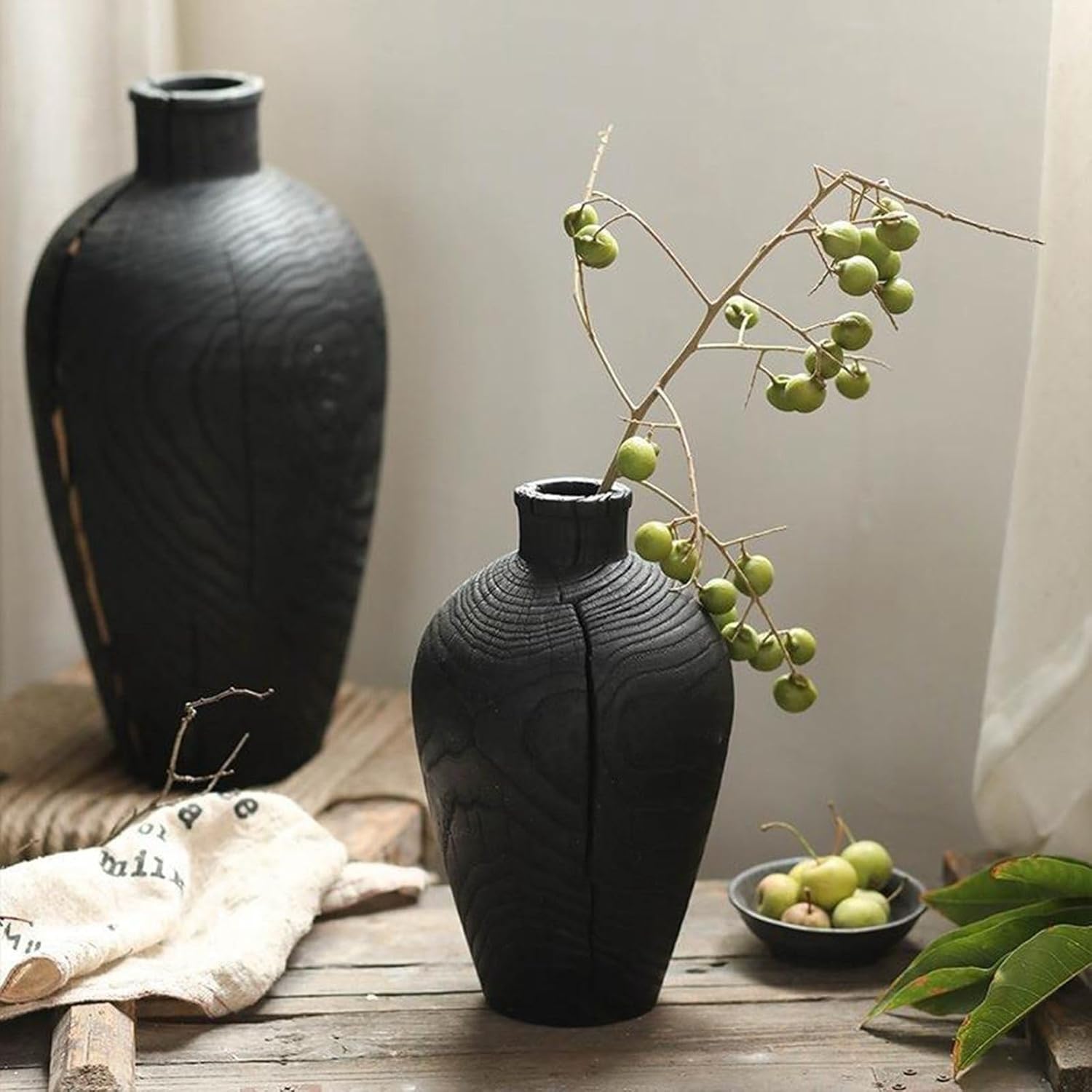 黒い四角形の水盤 花器 陶器 生花 花器 水盤 四角 陶器 黒