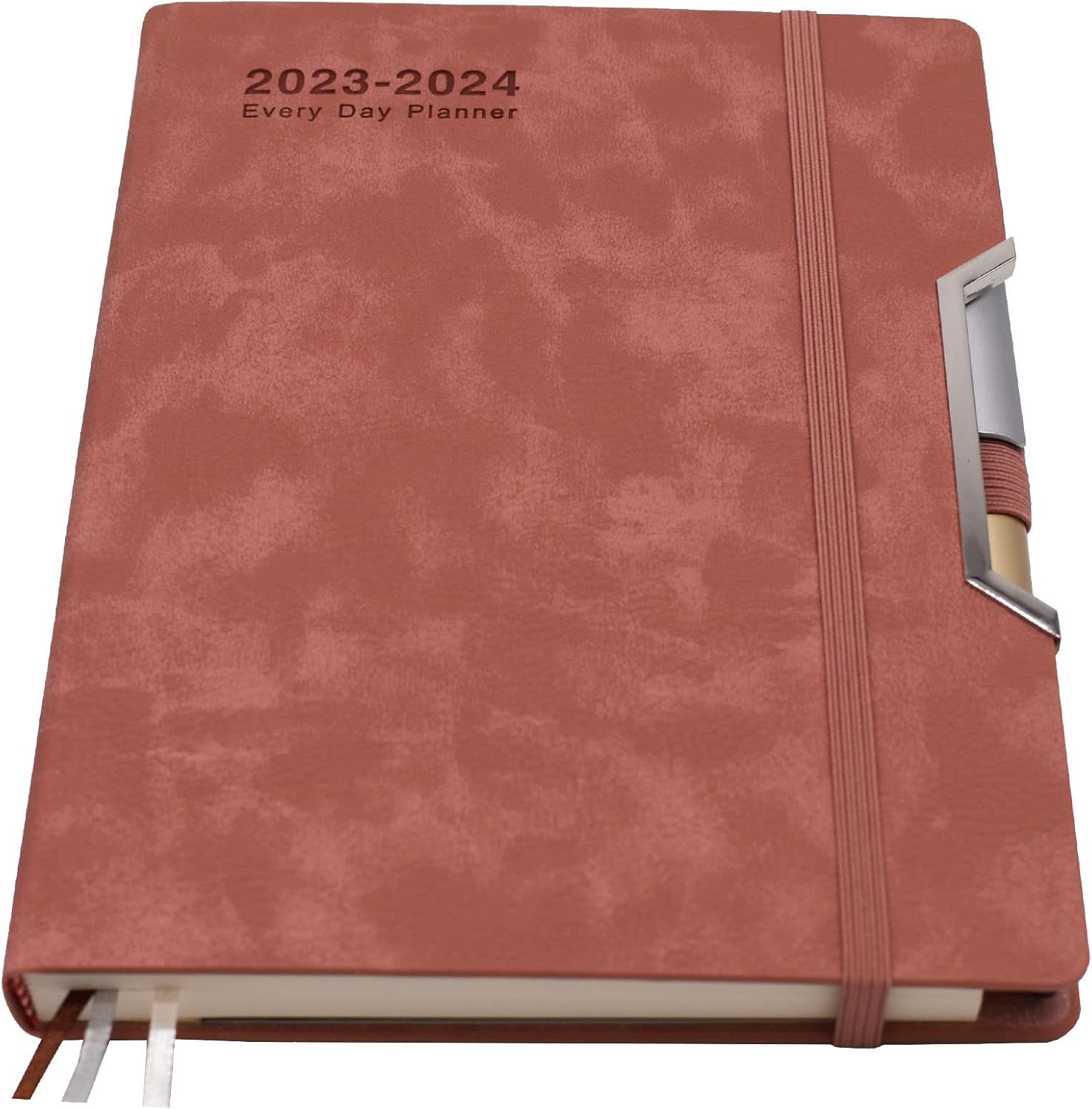 Agenda Accademica 2025-2026, Formato A4, Vista Settimanale, Da Luglio 2025 A Giugno 2026, Copertina In Pelle Marrone, Chiusura Elastica, Tasca Posteriore - Foto 4