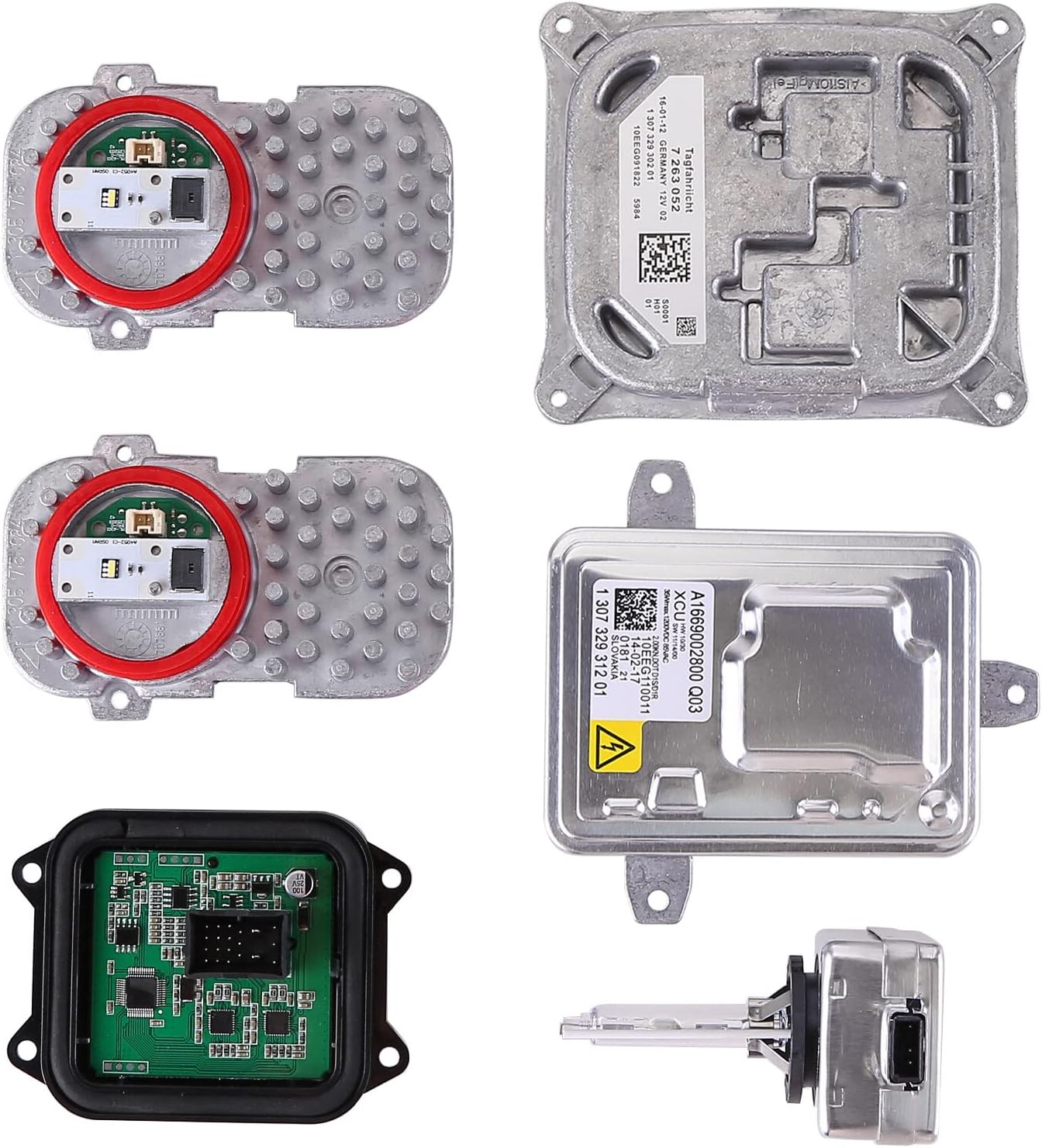 Xenon Ballast Bulb Light LED Module Diode Kit Replace for 2011-2013 E92 E93 328i 335i 3 Series,Headlight Ballast Control Module Unit Fit for 63117356250 63117263052 63117182396 63117263051