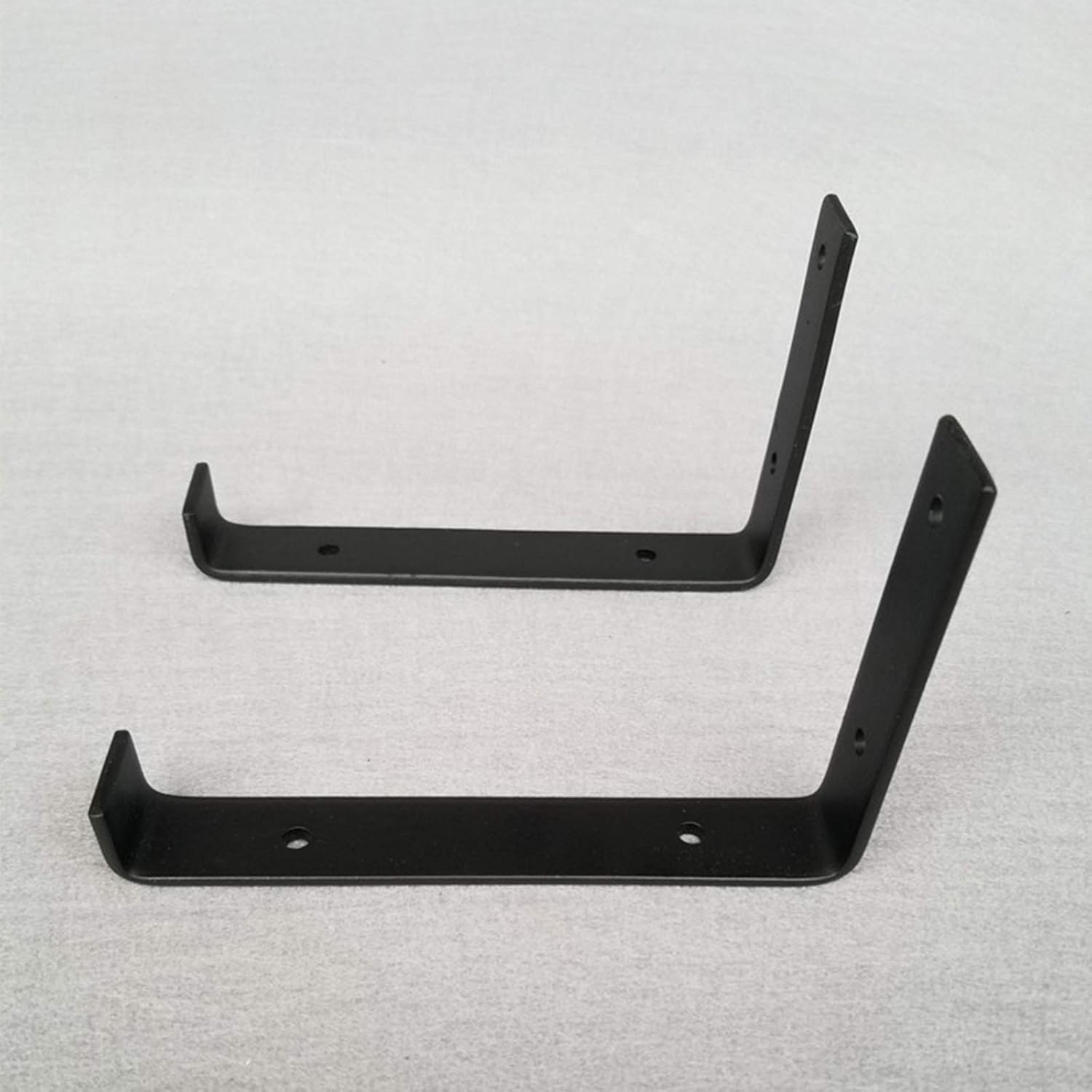 Jolan Wall-Mounted Shelf Bracket Right-Angle Bracket,Maximum Load 45Kg,Metal Thickened Iron Decorative Laminate Shelf Supporter,Bracket for Fixing The Shelf,2 Pieces,Black,150mm(5.9in)