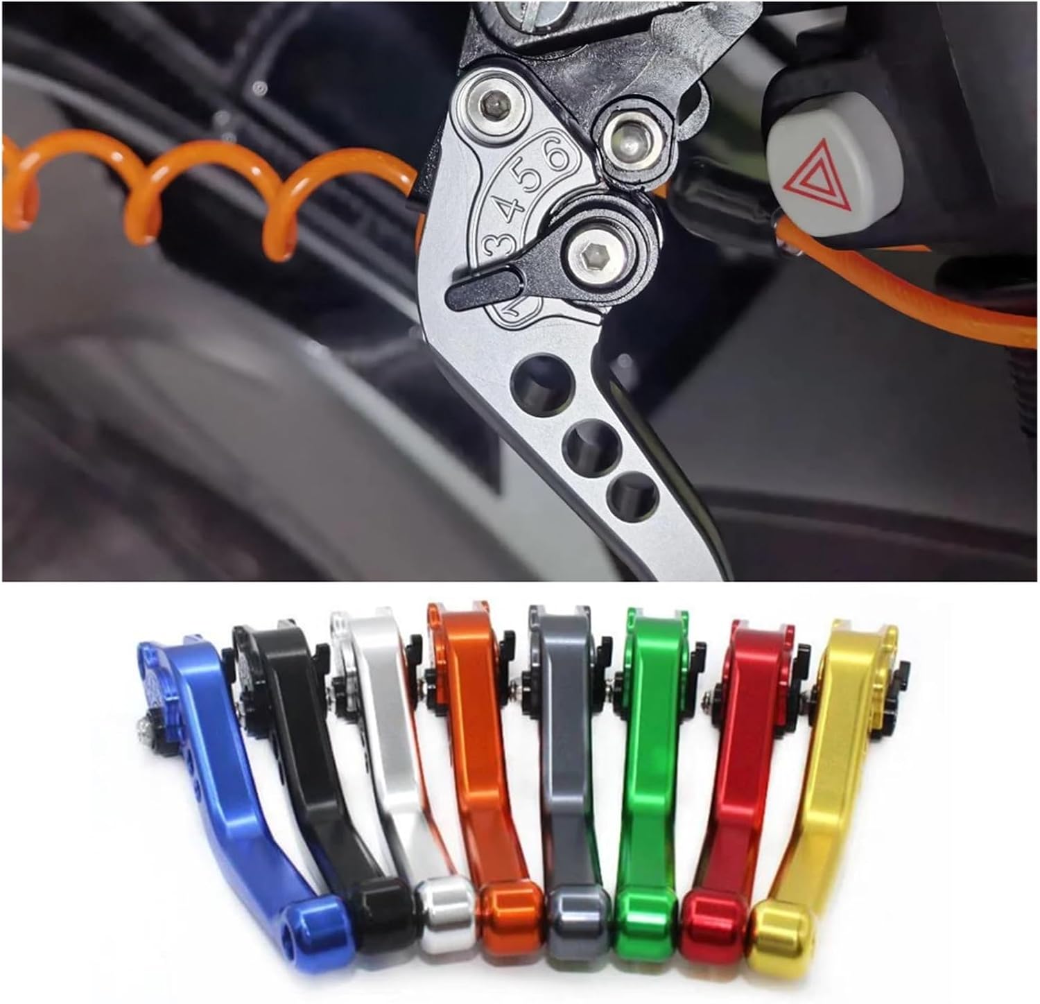 Motorcycle Upgrade Adjustable Levers For Yamaha YZF-R7 2022 2021 Short Motorcycle Hand Brake And Clutch Levers(Gold)