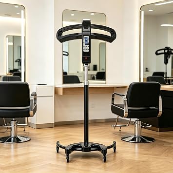 Paddie Professional 1000W Hooded Dryer for Salon, Standing Hair Color Processor, Temperature & Angle Adjustable, 60-Minute Timing, Hair Dyeing/Perm Styling/Oil Treatment