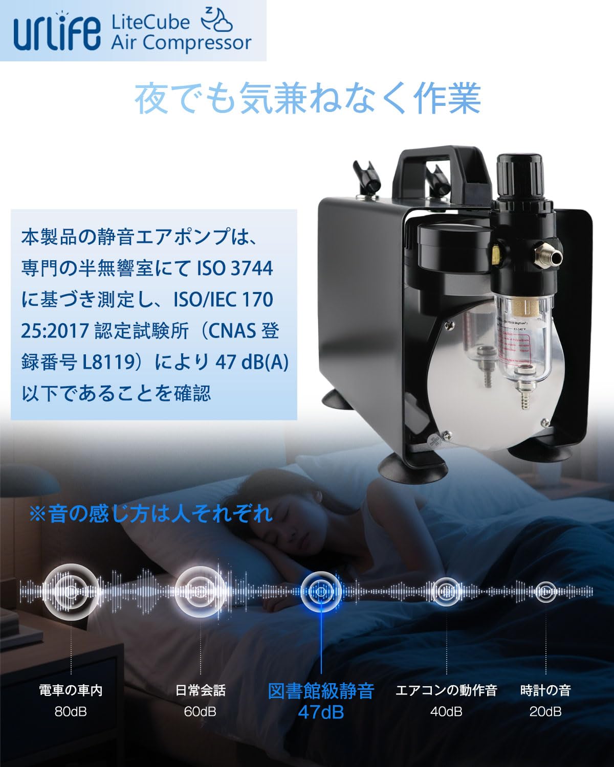 Amazon.co.jp: urlife コンプレッサー 小型 A4の半分でも 高圧域 安定