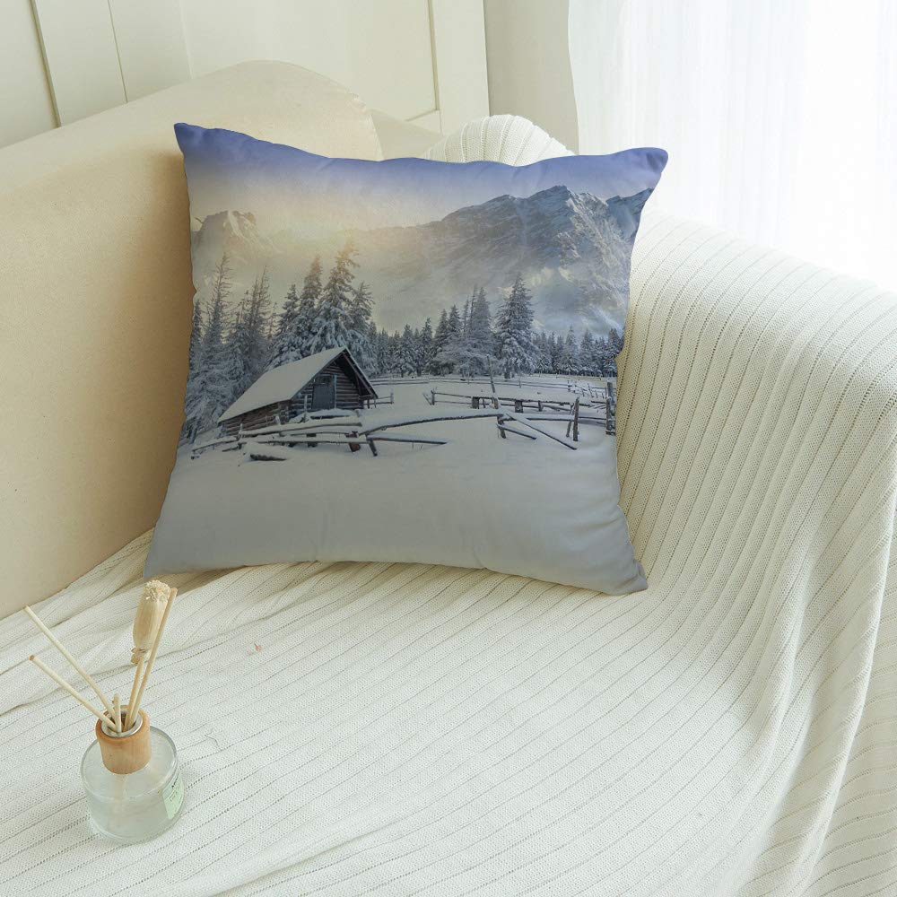 Federa per cuscino decorativo per la casa, con pupazzo di neve, invernale, natalizio, stile vintage, 30,5 x 50,8 cm, cuscino per divano