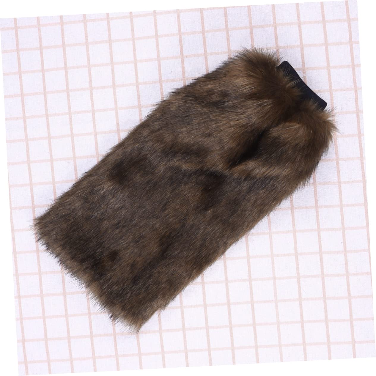 Toyvian Scaldamuscoli Lunghi in Pelliccia Ecologica 40cm Marrone | Leg Warmer Morbido e Leggero, Stile Fashion per Donne e Ragazze, per Autunno e Inverno