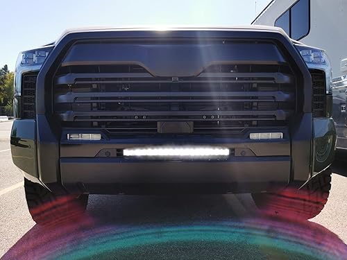 Miniatura 6 de iJDMTOY Barra de luz LED de 20 pulgadas para montaje en rejilla inferior compatible con Toyota Tundra 2022 en adelante, incluye barra de luz LED de