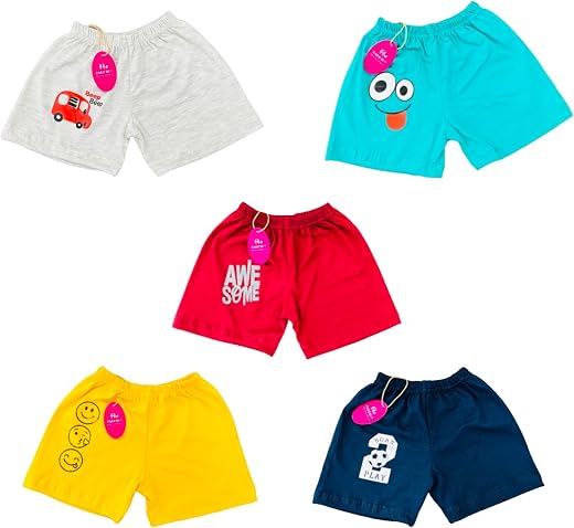 Fareto Baby's &amp; Kid's Cotton Shorts(Pack of 5) (2-3 Years)