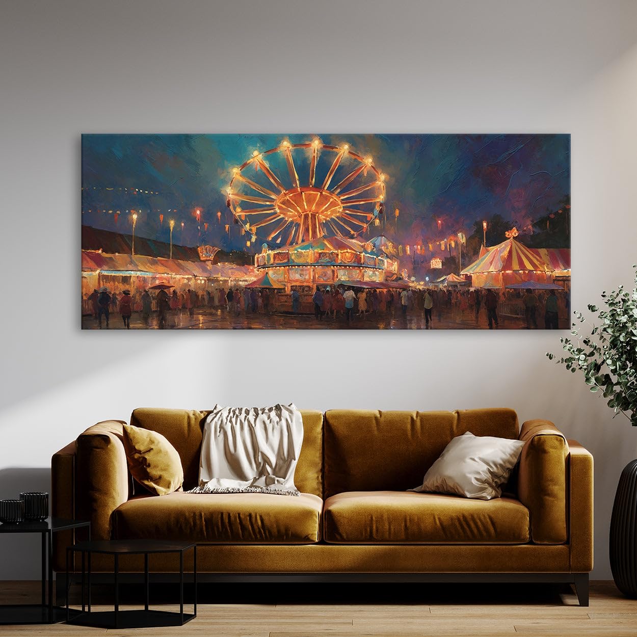Amazon.com: Sense Canvas Vintage Carnival Whimsy 48 Canvas Art