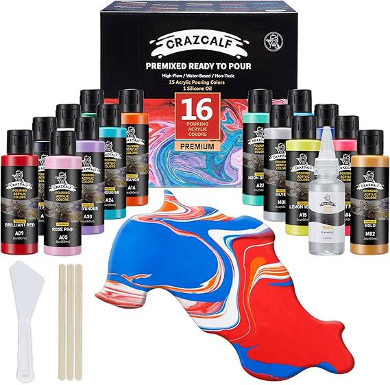 Pinturas para tela, juego de 24 (botellas de 1 onza), colores 3D ult