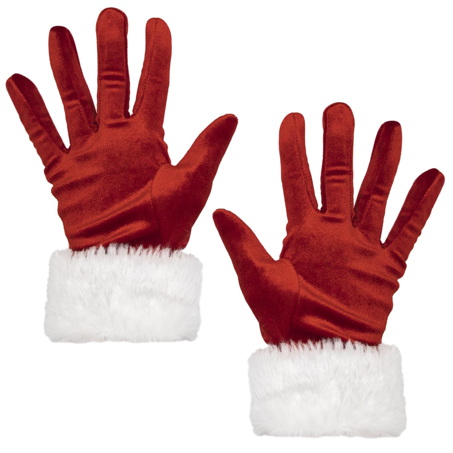 CHEERYMAGIC Christmas Gloves - Red Santa Claus Gloves with