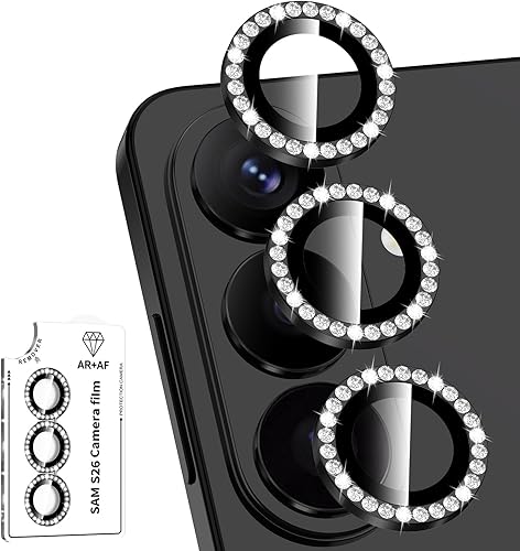 Miniatura 232 de Protector de lente de cámara para Samsung Galaxy S25 FE, cubierta individual de lente de vidrio templado con anillo de metal, [fuerte adsorción]
