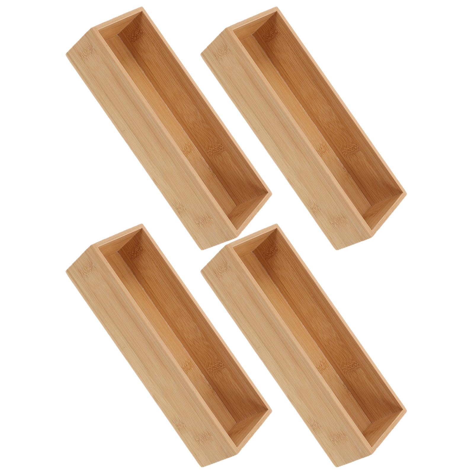 Caja organizadora sin tapa minimalista, set de 4 piezas para almacenamiento