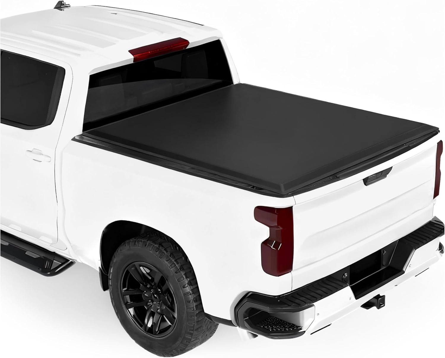 ECOTRIC Soft Roll Up Truck Bed Tonneau Cover Compatible with 2007-2014 Chevy Silverado 1500/ 2500HD/ 3500HD GMC Sierra 1500/ 2500HD/ 3500HD 6.5 FT (79") Bed Fits Fleetside/Styleside Models Only