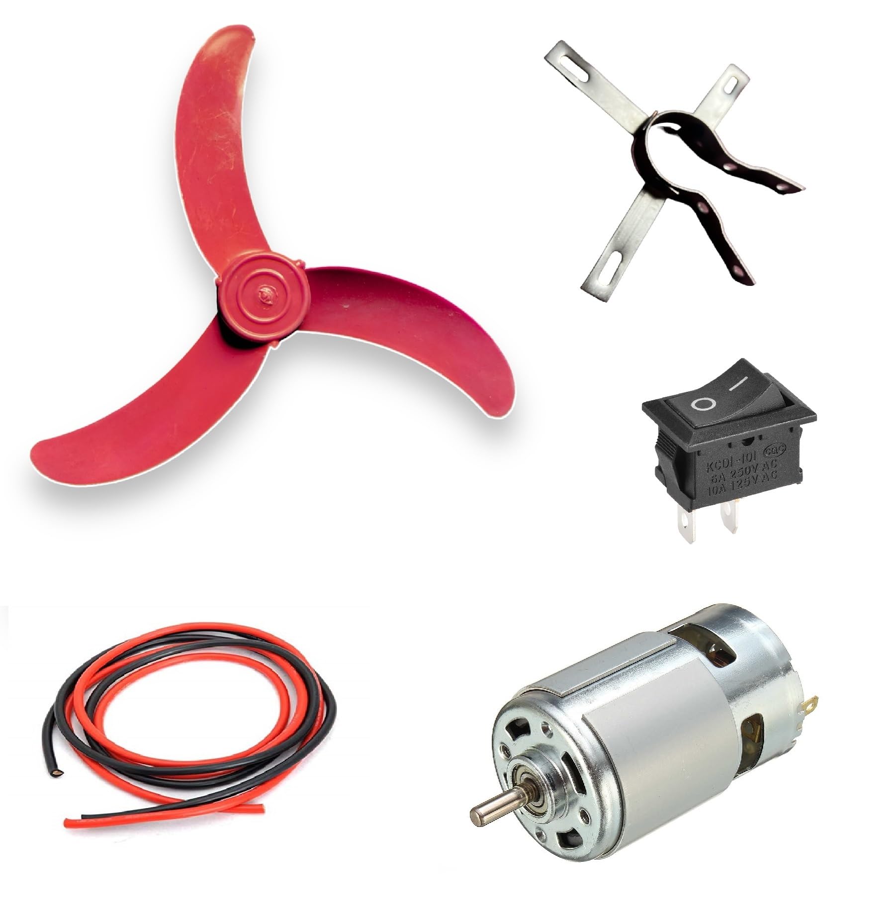 KITS4CREATORS 12V DC Motor Fan kit (775 DC Motor +10 inch Fan Blade +1 mtr Copper Wire + Switch + clamp) (B0D5WFYQYC) Amazon Price History, Amazon Price Tracker