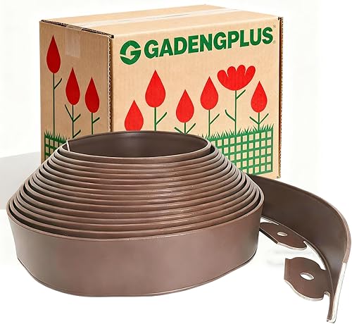 Vista 9 de Borde de borde de paisaje, bordes de plástico para paisajismo, borde de borde de jardín, bordes de césped, bordes de jardín, bordes de cama de Pared