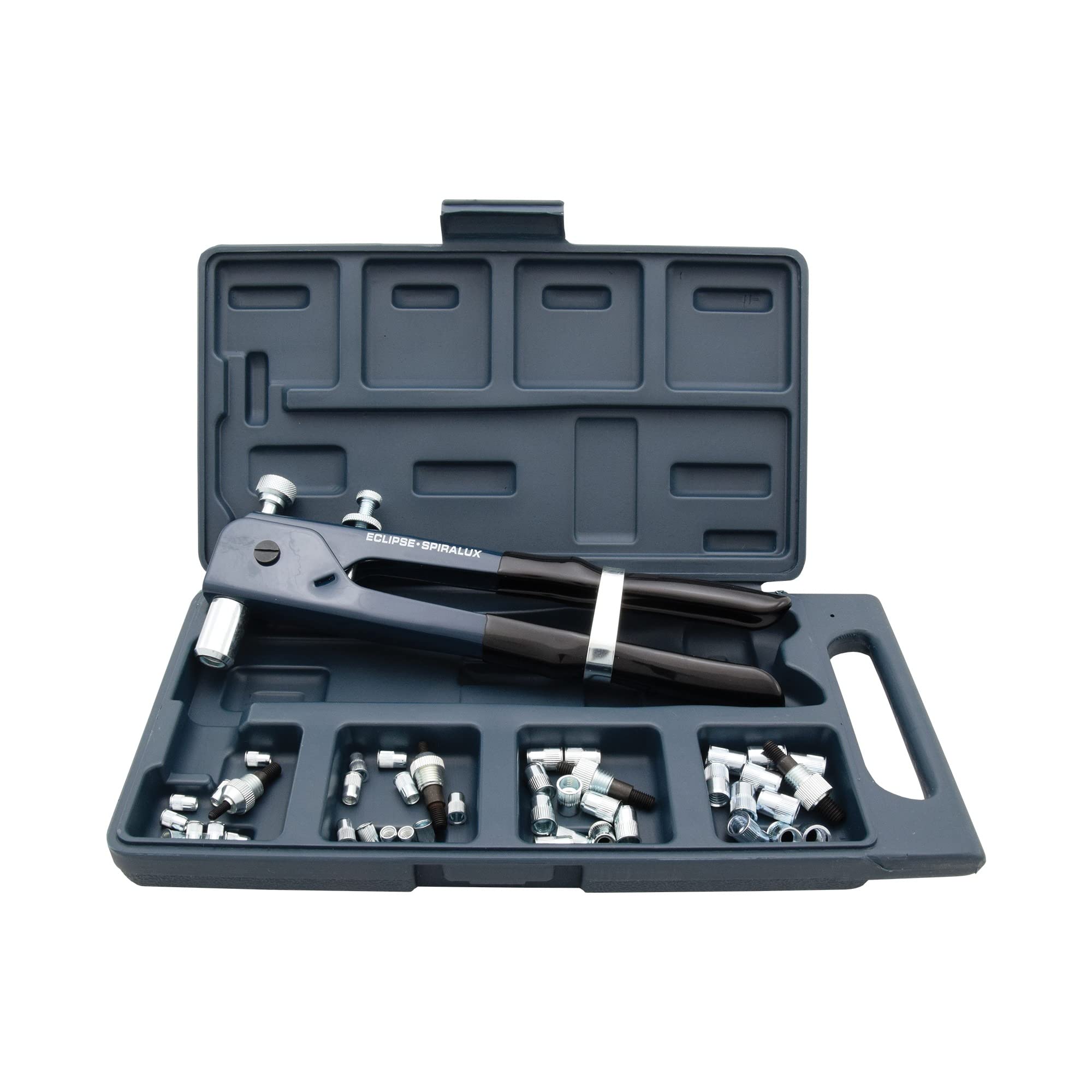 Eclipse Professional Tools 2745 Kit Per Inserti Filettati, Utensile Manuale Con 4 Mandrini (4, 5, 6, 8 Mm) Per Riparazioni Lamiera