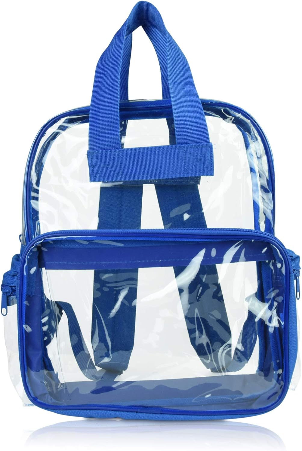 blue clear backpack