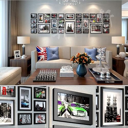 Miniatura 3 de SHABOZ Juego de 26 marcos de fotos con múltiples cuadros para marcos de fotos con varios paquetes, 3 colores