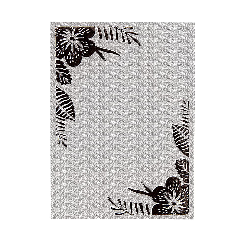 A6 Size Plastic Embossing Folder (4-1/8''x 5-13/16'' | Big Flower Frame) Paper Crafts Plastic Textured Impressions for Card Making Scrapbooking