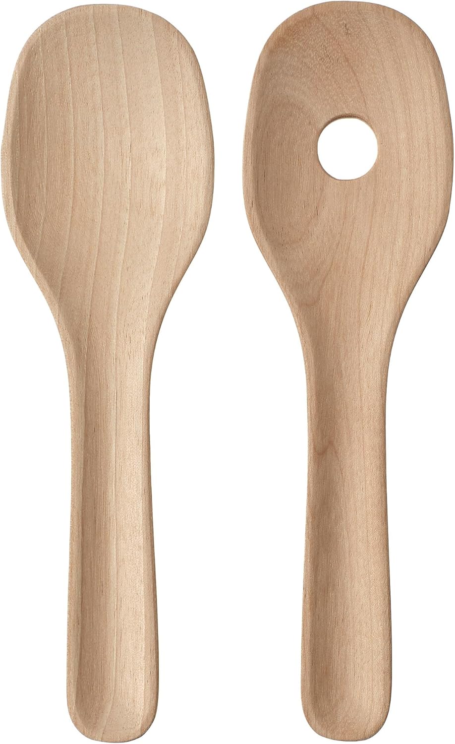 SKALLKNEKT 2-piece salad servers set, solid birch