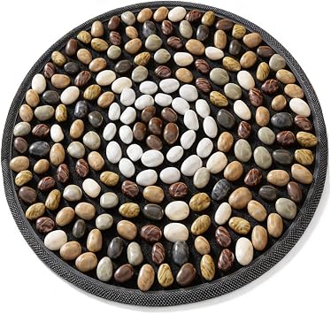 Massage pad, Finger Pressure Board Ultra Slow Running Pebble Massage Foot pad Reflex Therapy Massager, Pebble acupoint Massage pad, Used for Relaxing Tired feet 22 inches x 22 inches