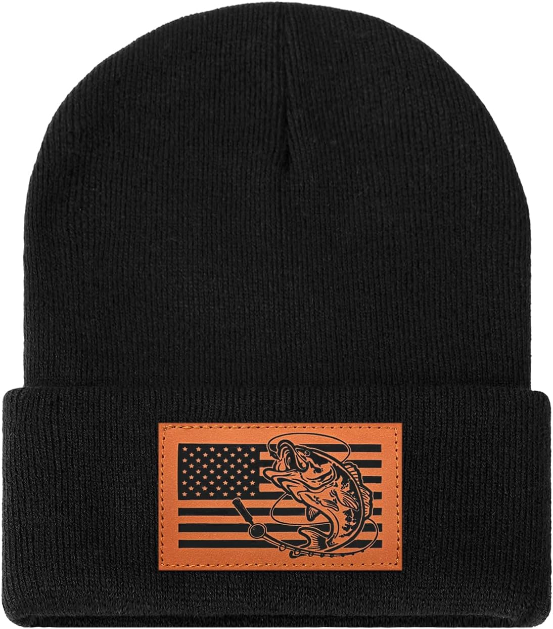 American Flag Fishing Beanie Hat for Men, Christmas Dad Birthday Beanie Hats Gift for Women Men - Image 2